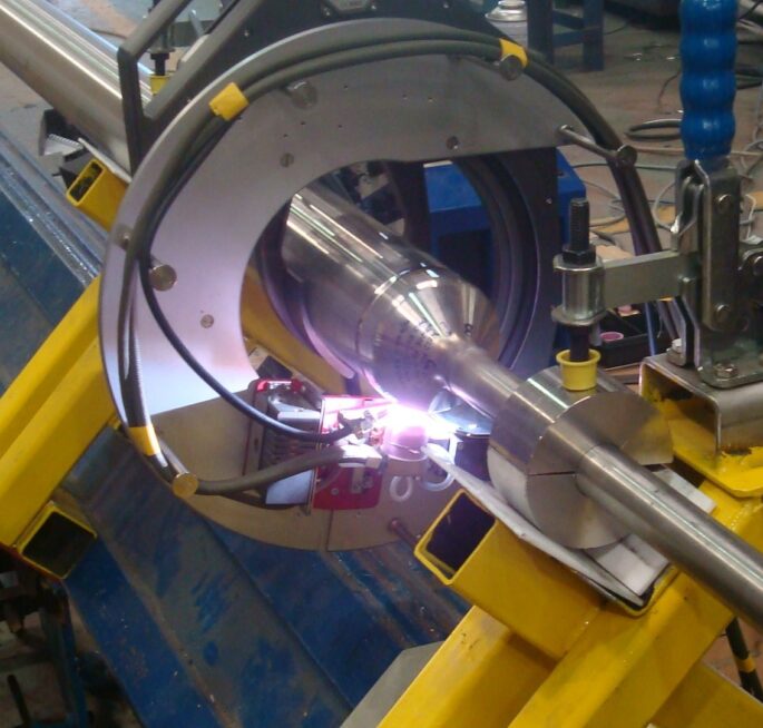 External orbital GTAW welding, dissimilar alloys 690 to 800H External orbital GTAW welding, dissimilar alloys 690 to 800H